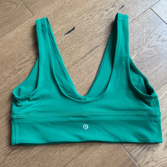 Lululemon Align V-Neck Bra A/B Cup - Raceway Green - Size 10 - EUC - Picture 2 of 3